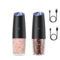 Rechargeable Electric Gravity Salt & Pepper Grinder Set