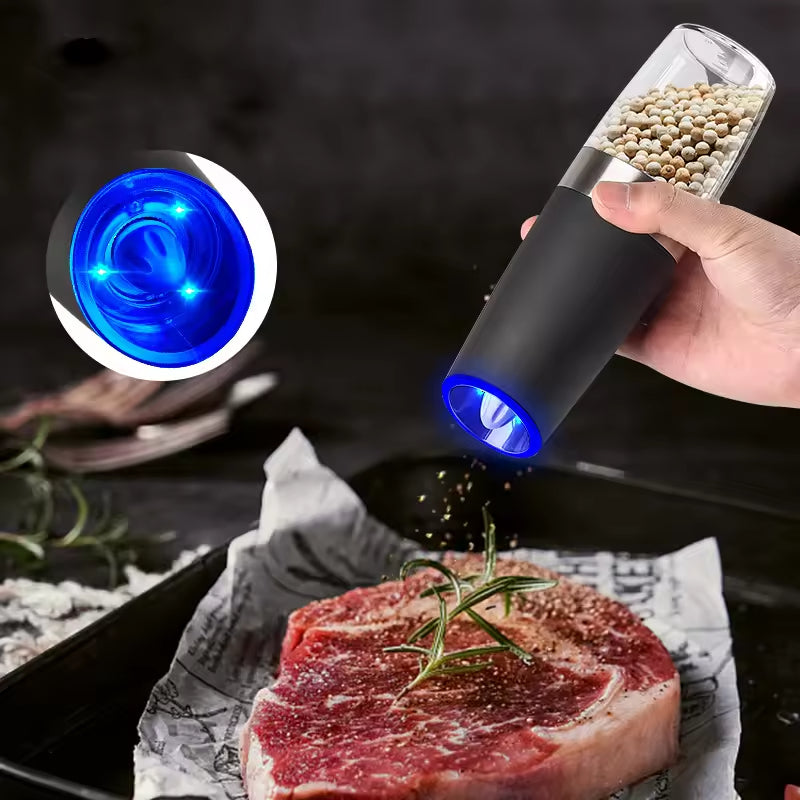 Rechargeable Electric Gravity Salt & Pepper Grinder Set