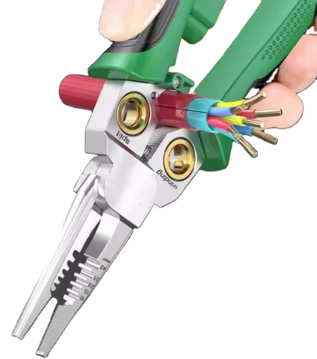 8-in-1 Heavy-Duty Stainless Steel Wire Stripper & Multi-Tool Pliers